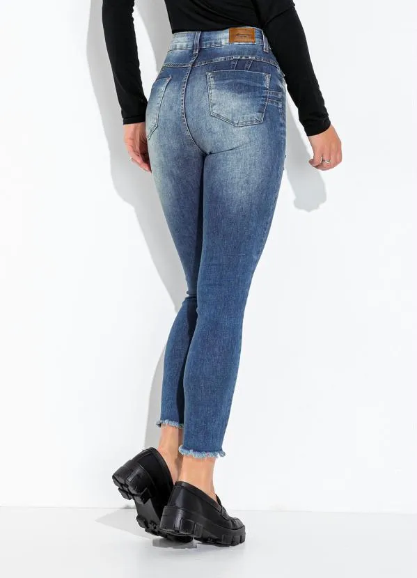 Bojo Removivel CalÃ§a Jeans Com Bojo Sawary Calça Cigarrete Jeans