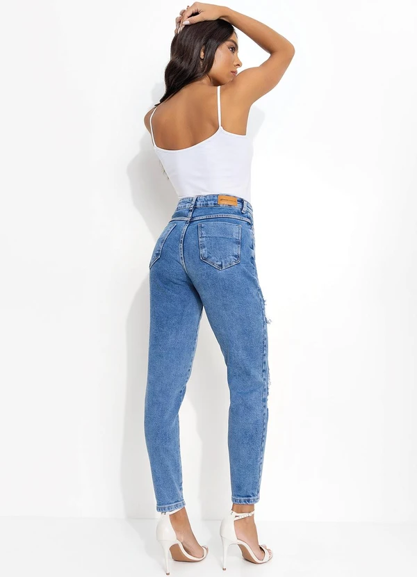 Sawary Jeans - Calça Jeans Médio Mom Jeans 4