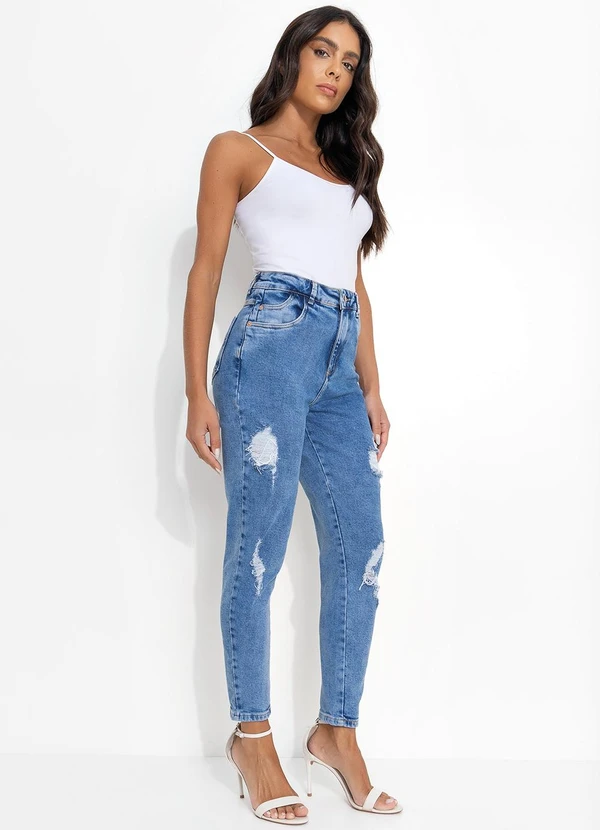 Sawary Jeans - Calça Jeans Médio Mom Jeans 5