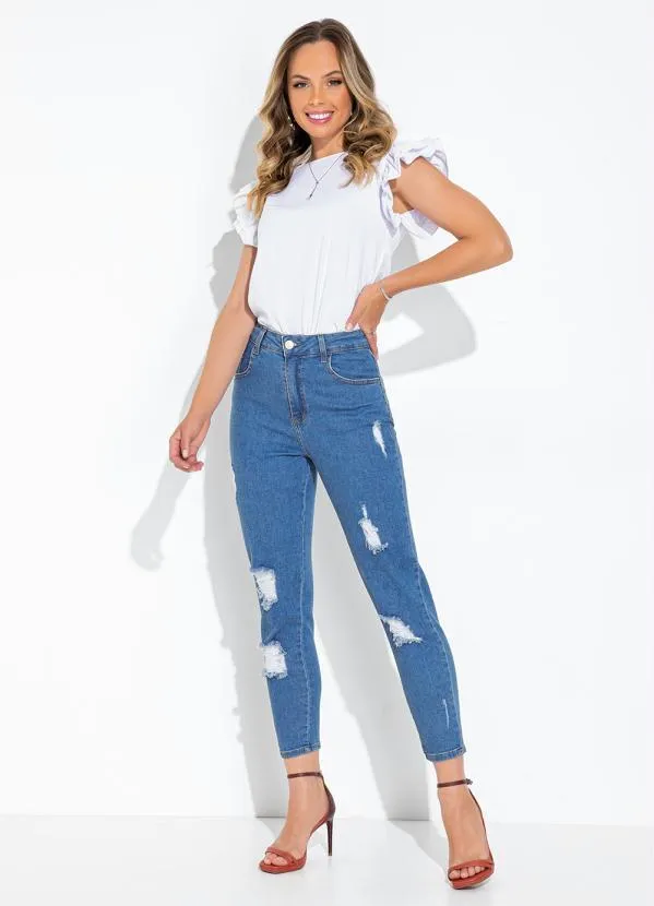 Sawary Jeans - Calça Jeans Médio Mom Jeans 3