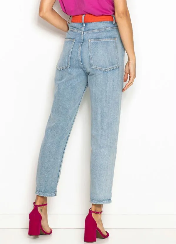 Maria Filó - Calca Jeans Mix Sarja Color Azul 2