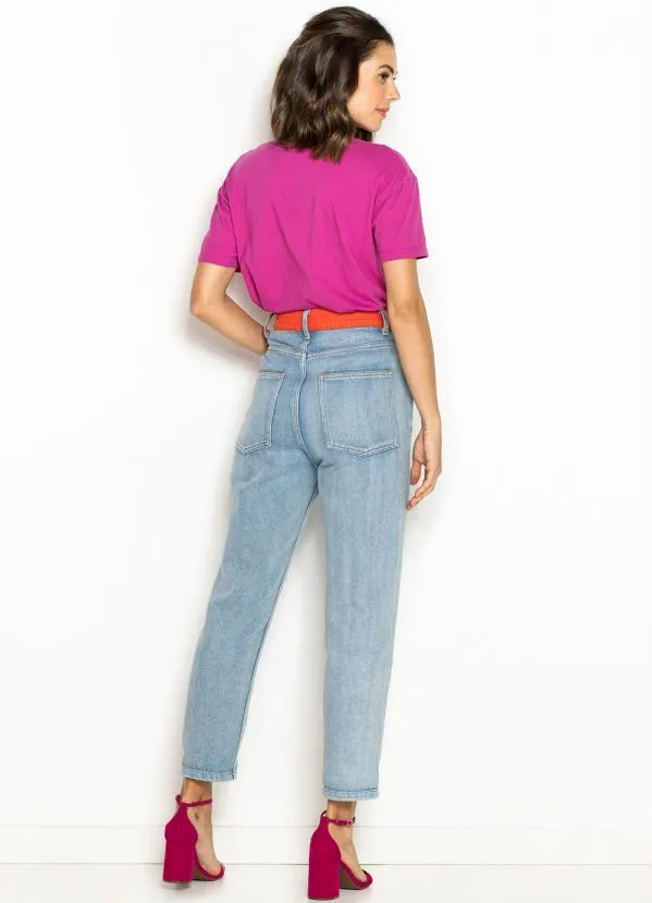 Maria Filó - Calca Jeans Mix Sarja Color Azul 4