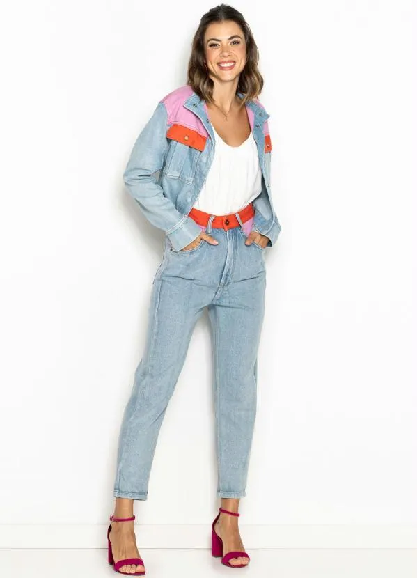 Maria Filó - Calca Jeans Mix Sarja Color Azul 6