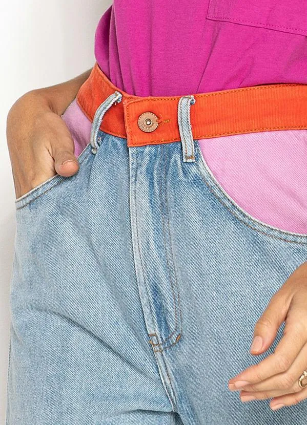 Maria Filó - Calca Jeans Mix Sarja Color Azul 8