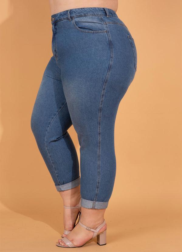Outlet - Calça Jeans Mom Azul Médio 10