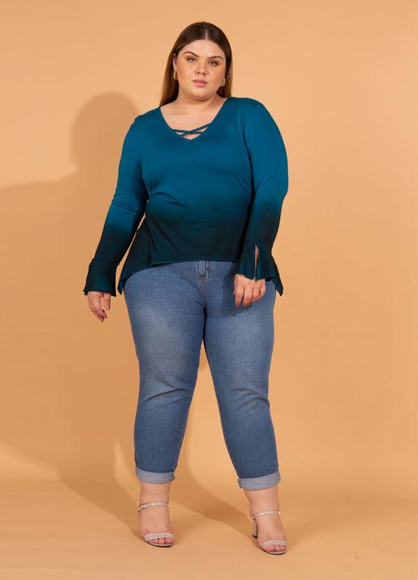 Outlet - Calça Jeans Mom Azul Médio 11