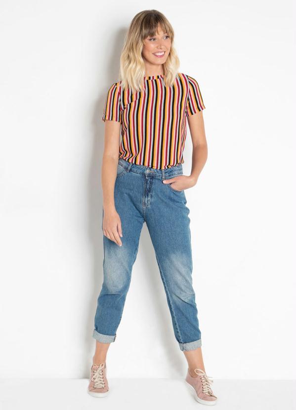 Outlet - Calça Jeans Mom Azul Médio 5