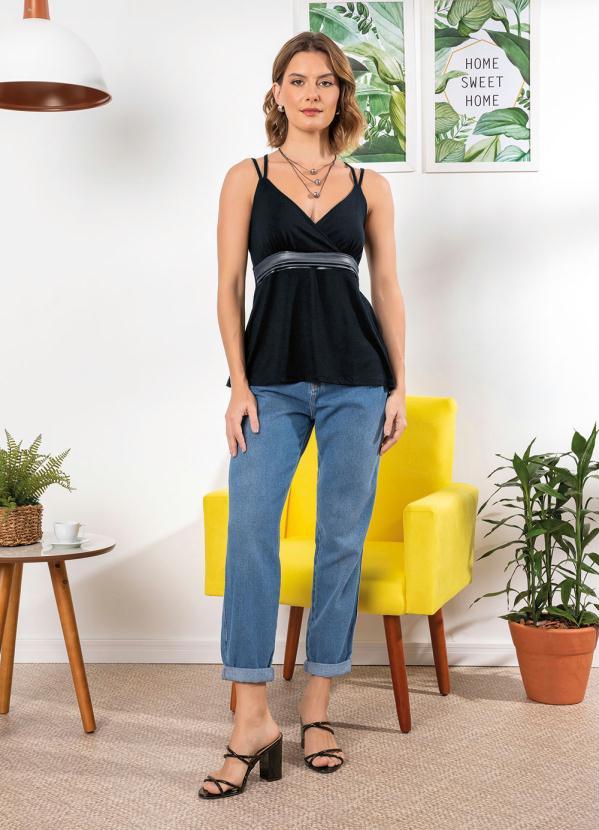 Outlet - Calça Jeans Mom Azul Médio 6