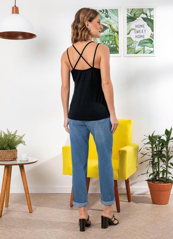 Outlet - Calça Jeans Mom Azul Médio 7