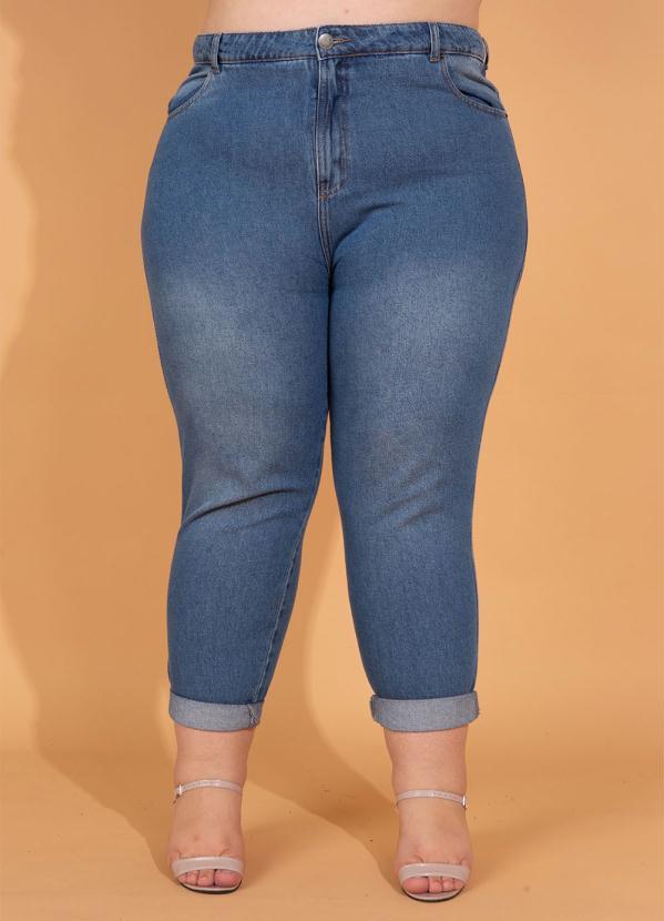Outlet - Calça Jeans Mom Azul Médio 8