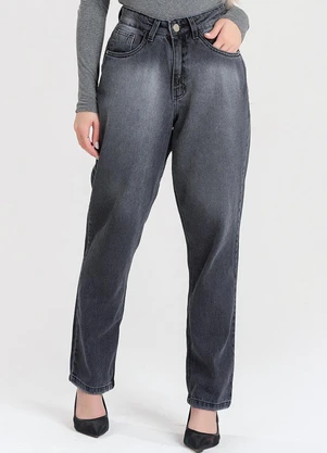 Meu Jeans - Calça Jeans Mom Elow Preto - MEU JEANS