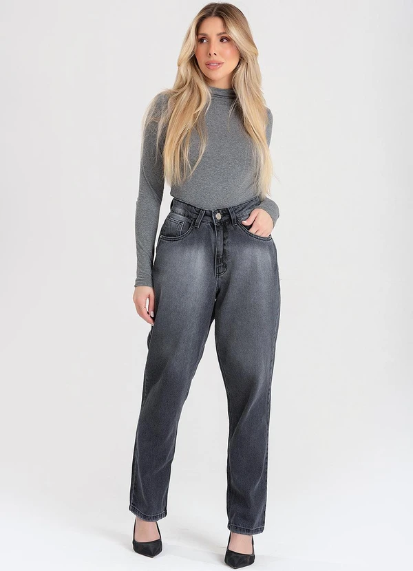 Meu Jeans - Calça Jeans Mom Elow Preto 3