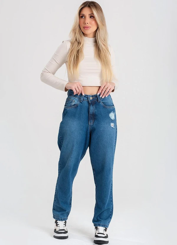 Meu Jeans - Calça Jeans Mom Gaia Azul 3