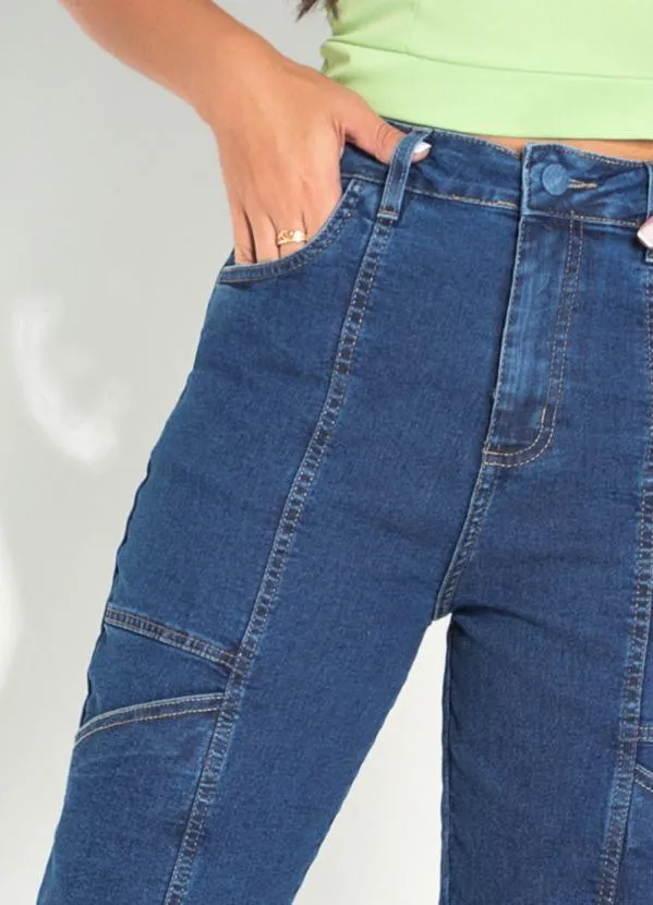 Sawary Jeans - Calça Jeans Mom Jeans com Bolsos Laterais Sawary 3
