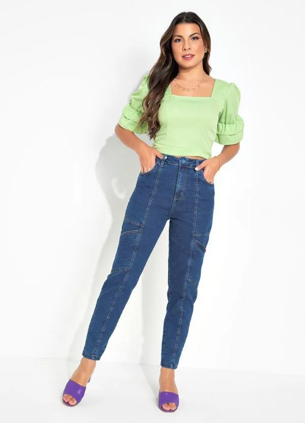 Sawary Jeans - Calça Jeans Mom Jeans com Bolsos Laterais Sawary 4