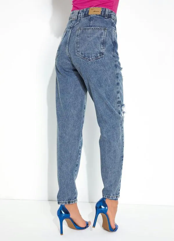 Sawary Jeans - Calça Jeans Mom Jeans com Destroyed Sawary 2