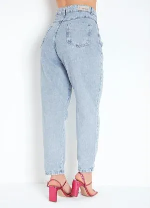 Sawary Jeans - Calça Jeans Mom Jeans com Detalhe Vazado Sawary - SAWARY JEANS
