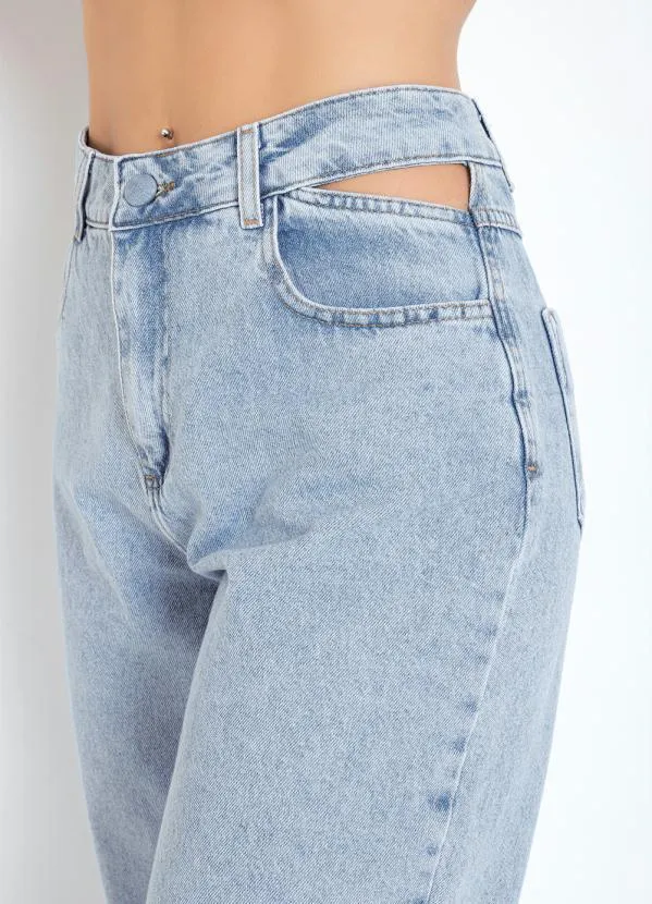 Sawary Jeans - Calça Jeans Mom Jeans com Detalhe Vazado Sawary 3