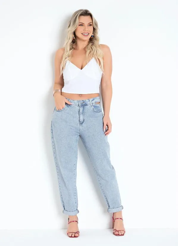 Sawary Jeans - Calça Jeans Mom Jeans com Detalhe Vazado Sawary 4