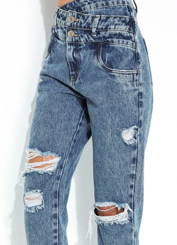 Sawary Jeans - Calça Jeans Mom Jeans Cós Transpassado Sawary 3