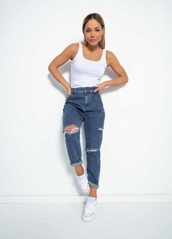 Sawary Jeans - Calça Jeans Mom Jeans Destroyed Sawary 3