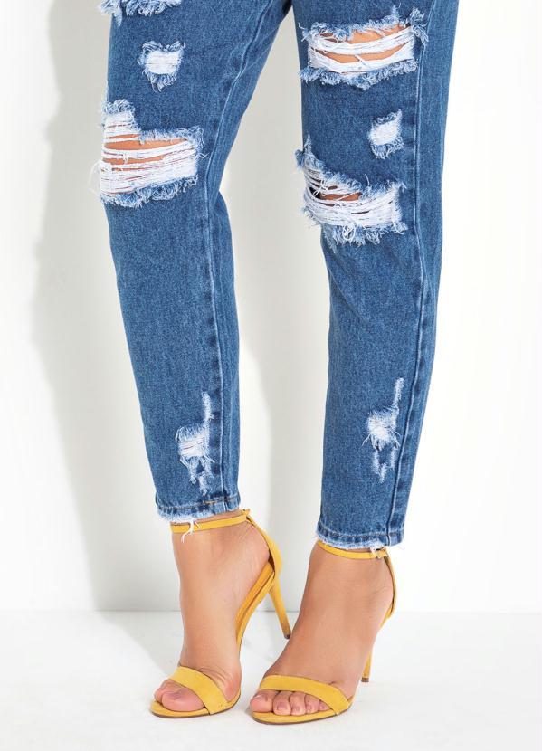 Outlet - Calça Jeans Mom Jeans Destroyed Sawary 3