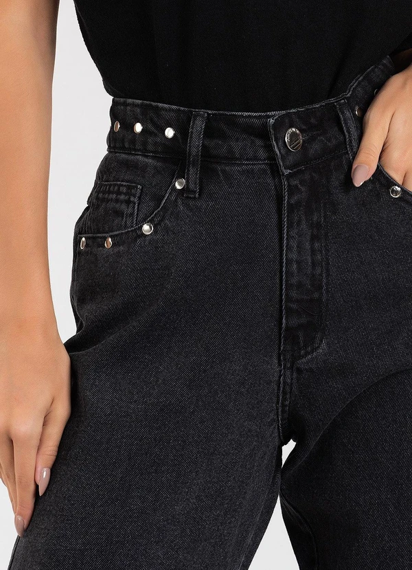 Meu Jeans - Calça Jeans Mom Loretta Preto 5