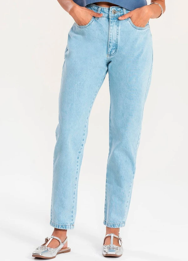 Meu Jeans - Calça Jeans Mom Olivia Jeans Claro Azul