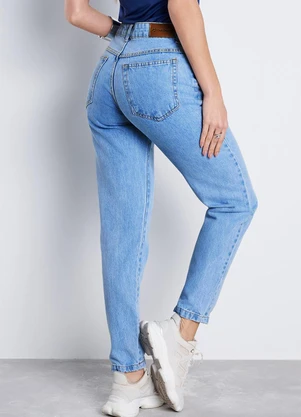Meu Jeans - Calça Jeans Mom Polaris Cintura Alta Azul - MEU JEANS