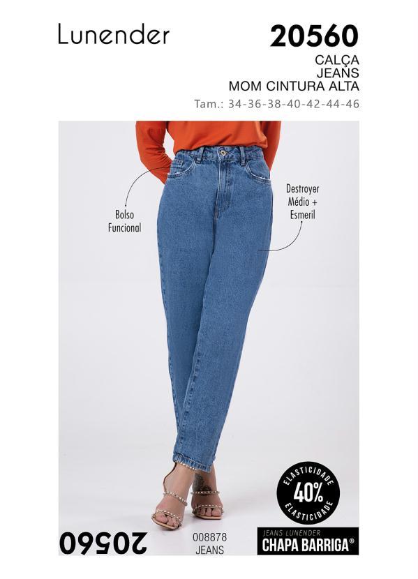 Lunender - Calça Jeans Mommy Chapa Barriga Jeans 6