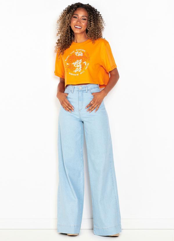 Colcci - Calça Jeans Pantalona Azul 7