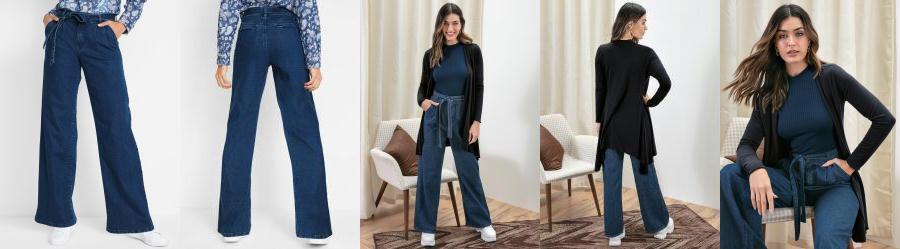 Cala Jeans Pantalona Clochard Azul Mdio