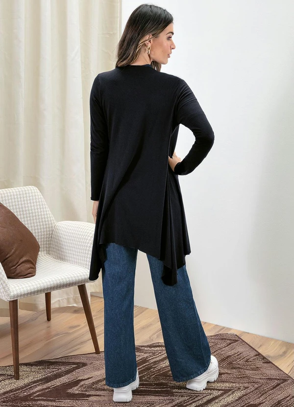 bonprix - Calça Jeans Pantalona Clochard Azul Médio 5