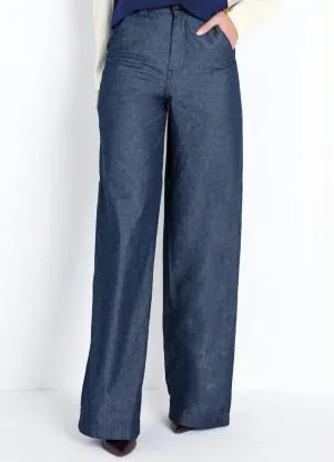 Calça Jeans Pantalona Quintess