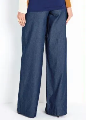 Quintess - Calça Jeans Pantalona - QUINTESS