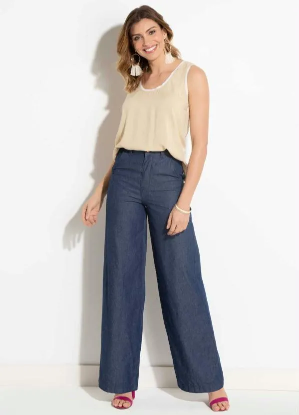 Quintess - Calça Jeans Pantalona 7