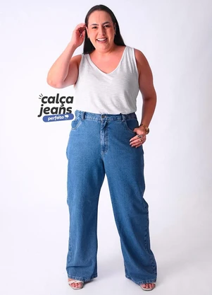 Quintess - Calça Jeans Perfeita Azul Média - QUINTESS