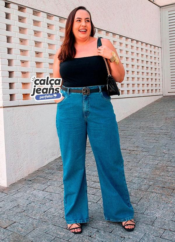 Cal�a Jeans Perfeita (Azul M�dia)