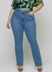 Cal�a Jeans Plus Size Azul