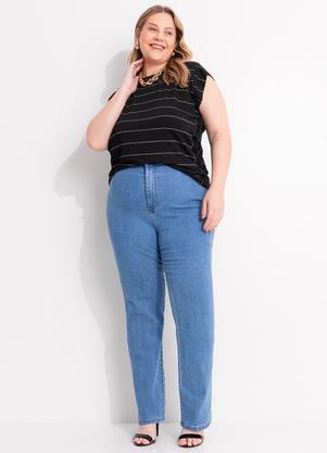 Cal�a Jeans Plus Size (Azul)