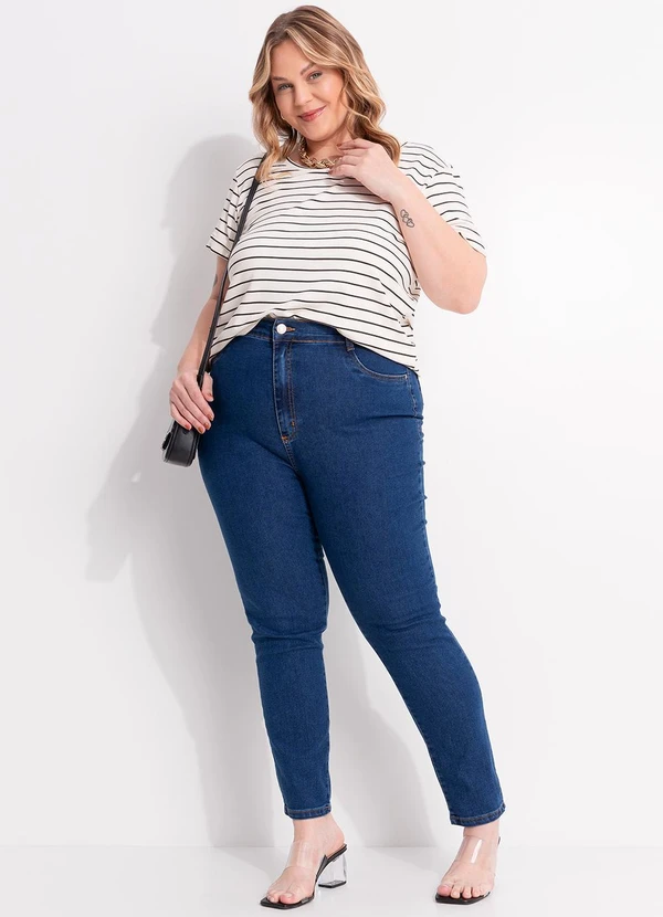 Sawary Jeans - Calça Jeans Plus Size Azul 8