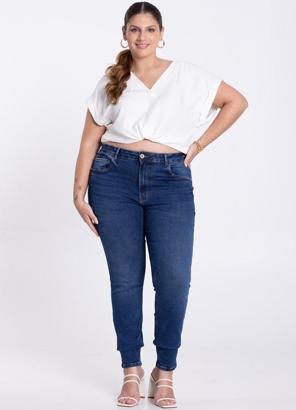 Lunender Mais Mulher - Calça Jeans Plus Size Skinny Cintura Média Jeans 3