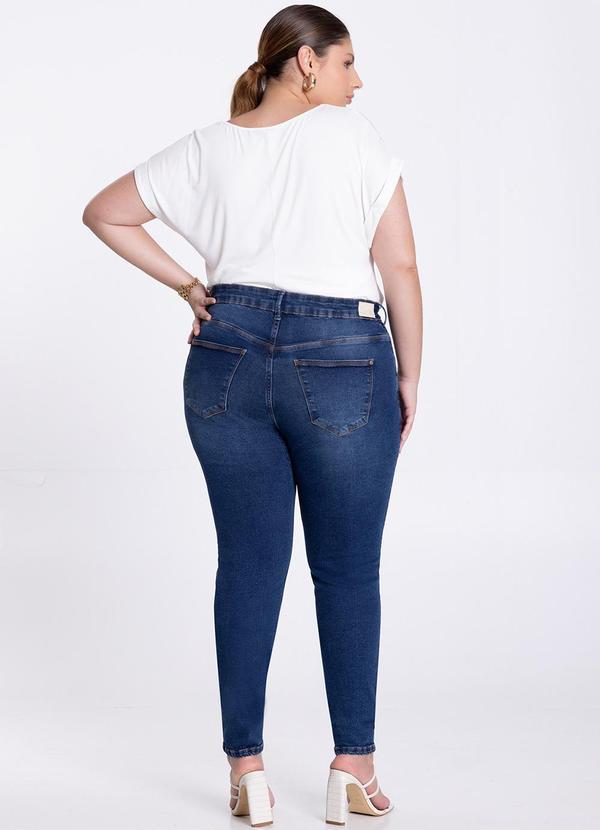 Lunender Mais Mulher - Calça Jeans Plus Size Skinny Cintura Média Jeans 4