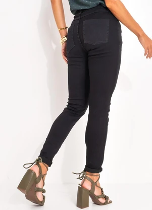 Quintess - Calça Jeans Preta Skinny - QUINTESS