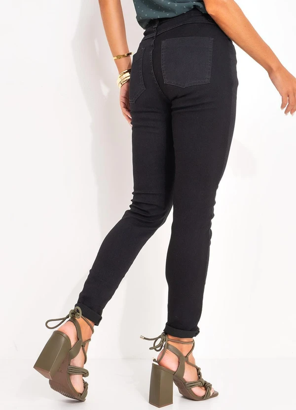 Quintess - Calça Jeans Preta Skinny 2
