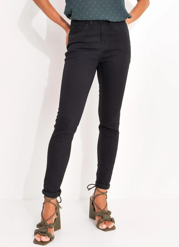 Quintess - Calça Jeans Preta Skinny 3