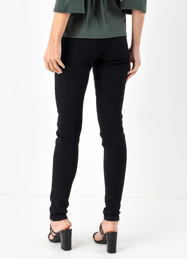 Quintess - Calça Jeans Preta Skinny 7