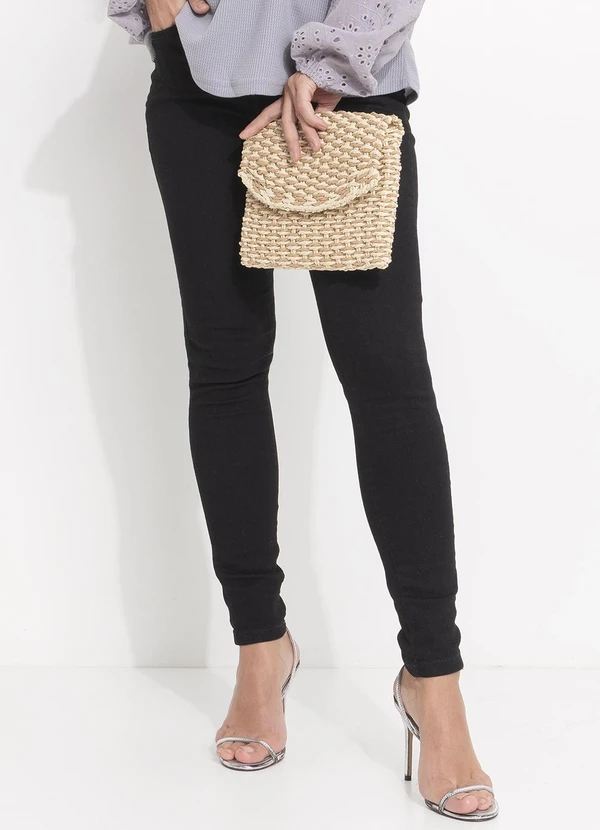 Quintess - Calça Jeans Preta Skinny 10