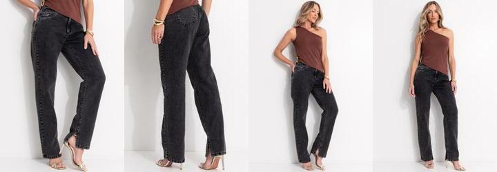 Calça Jeans Preto em Jeans