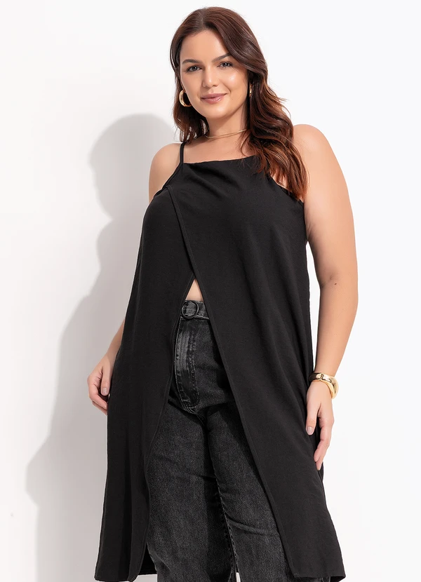 Quintess - Calça Mom Jeans Preto em Jeans 12